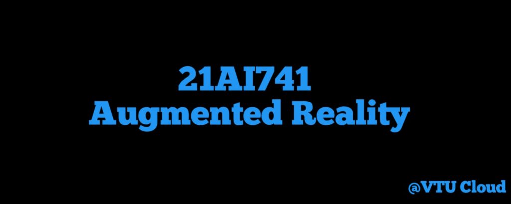 21AI741 Augmented Reality