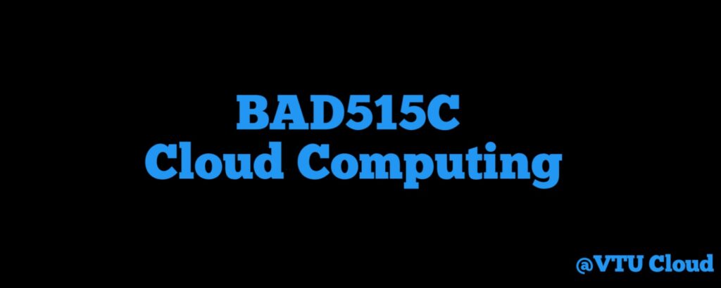 BAD515C Cloud Computing